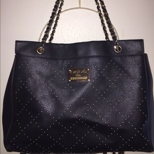 Black leather Bebe purse